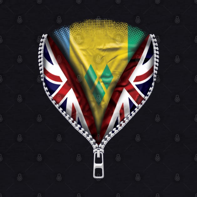 Saint Vincentian Flag  St Vincent And The Grenadines Flag zipped British Flag - Gift for Saint Vincentian From St Vincent And The Grenadines by Country Flags